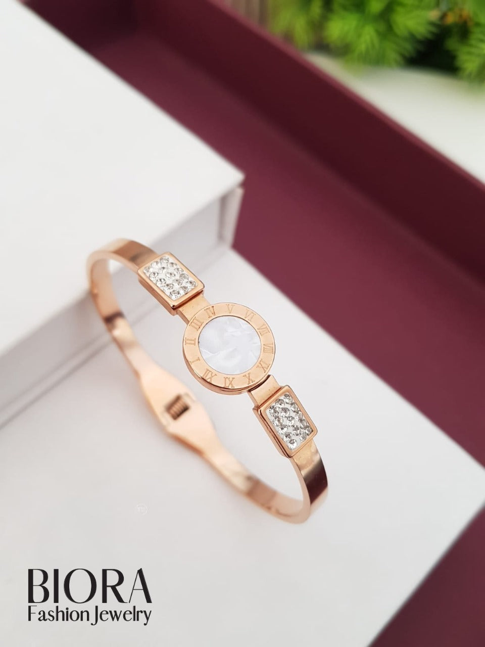Rose Gold Plated Anti-Tarnish Bangle Bracelet 03