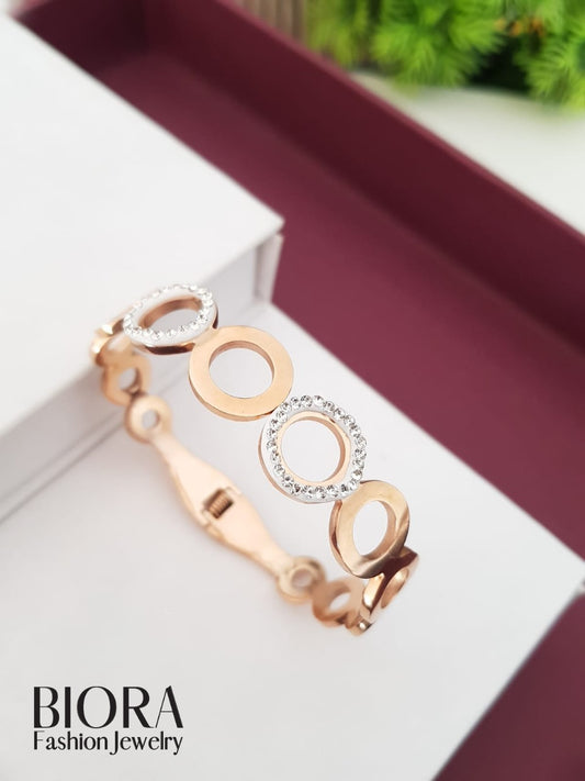 Rose Gold Plated Anti-Tarnish Bangle Bracelet 08